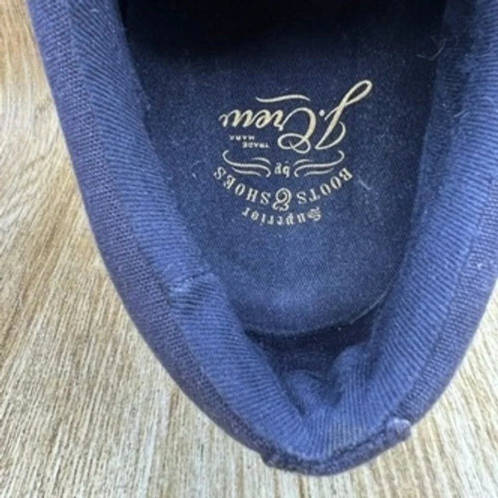 J. Crew Canvas Sneakers Men's Size 12 Navy Blue Canvas Lace Up Sneakers Shoes - Picture 5 of 10